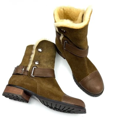 Botas de gamuza Anthropologie x Matt Bernson Tundra marrón piel de oveja precio de venta sugerido por el fabricante 389 USD Foto 1 de 4