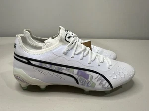 Size 9.5 Women’s Puma King Ultimate BL FG/AG Soccer Cleats White Lavender - Picture 1 of 7