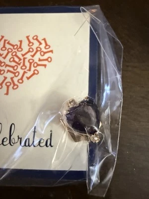 Keep Collective Corazón Púrpura Oro Rosa Dije Deslizante Nuevo en Paquete Foto 1 de 2