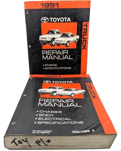 Toyota Pick-up Truck 1991 OEM Shop Service Repair Manual Engine Wiring Diagrams - Picture 1 of 11