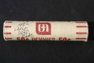 1982 LINCOLN CENT ORIGINAL BANK WRAP ROLL Large Date Zinc BofA OBW PENNY ROLL - Image 1 of 4