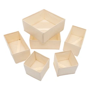 6 Stück Unterwäsche Aufbewahrungsbox Socken Organizer und Dessous Boxen Baby - Bild 1 von 12