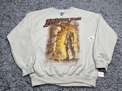 NUEVO Suéter Disney Adulto Mediano Beige Indiana Jones Templo de la Muerte Parques Para Hombres Foto 1 de 4