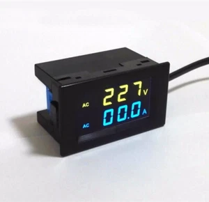 Medidor de panel LCD color CA 0-100A 80-300V transformador de corriente voltaje CT - Imagen 1 de 4