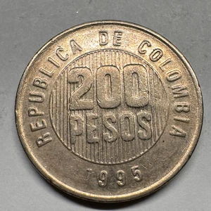 1995 Colombia 200 Pesos - Beautiful Coin - #A-031 - Picture 1 of 2