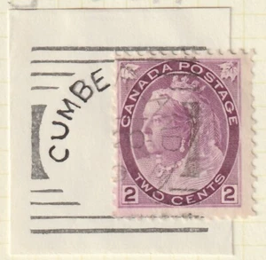 Canadá 76 CUMBERLAND ONT Reina Victoria 2c Número Tipo 1 CÍRCULO CUADRADO 1899 - Imagen 1 de 1