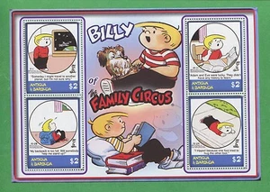 The Family Circus Comic Strip Bil Keane Souvenir Stamp Sheet #2782 Antigua E74 - Picture 1 of 1