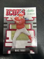 2021 Mike Trout Absolute Baseball Icons Green Foil Parallel #I-7 Angels