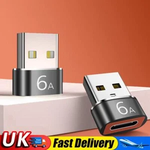 6A Type-C to USB3.0 Adapter OTG Converter for PC (3pcs Black) UK - Afbeelding 1 van 8