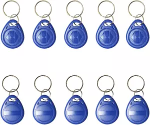 ETEKJOY 10 PCS Writable 125Khz RFID Key Fob Proximity ID Card Token Tag Rewritab - Picture 1 of 12