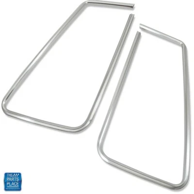 1973-77 Cutlass Supreme Regal Chrome Opera Window Moldings GM 9695382 9695383 PR - Image 1 of 2