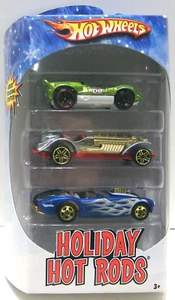 Hot Wheels Holiday Hot Rods 3 Pack, NIP, w/Austin Healey - Picture 1 of 5