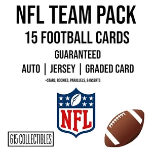 NFL TEAM PACK - 100% HIT AUTO/PATCH/INSERT- 15  FOOTBALL CARDS - INSERTS ROOKIES - Picture 1 of 38