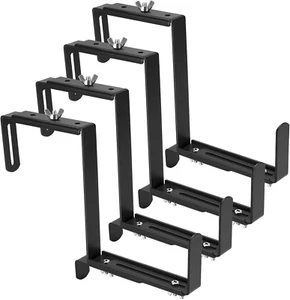 Planter Box Brackets, Adjustable Flower Brackets for Deck Railing, No Drill Wind - Picture 1 of 12