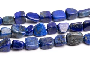 7-9MM Lapis Lazuli Pebble Nugget Grade A Genuine Natural Loose Beads - Picture 1 of 6