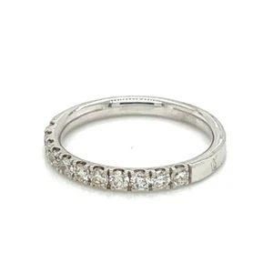 14K White Gold Band with 11 Diamonds - Picture 1 of 3