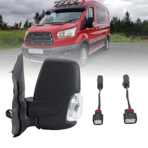 Left Electric Short Arm Door Mirror For Ford Transit MK8 Van 2014-24 Power Fold - Picture 1 of 16