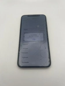 Apple iPhone X 64GB White Cracked Front & Back No Rear Camera For Parts Only! - Picture 1 of 11