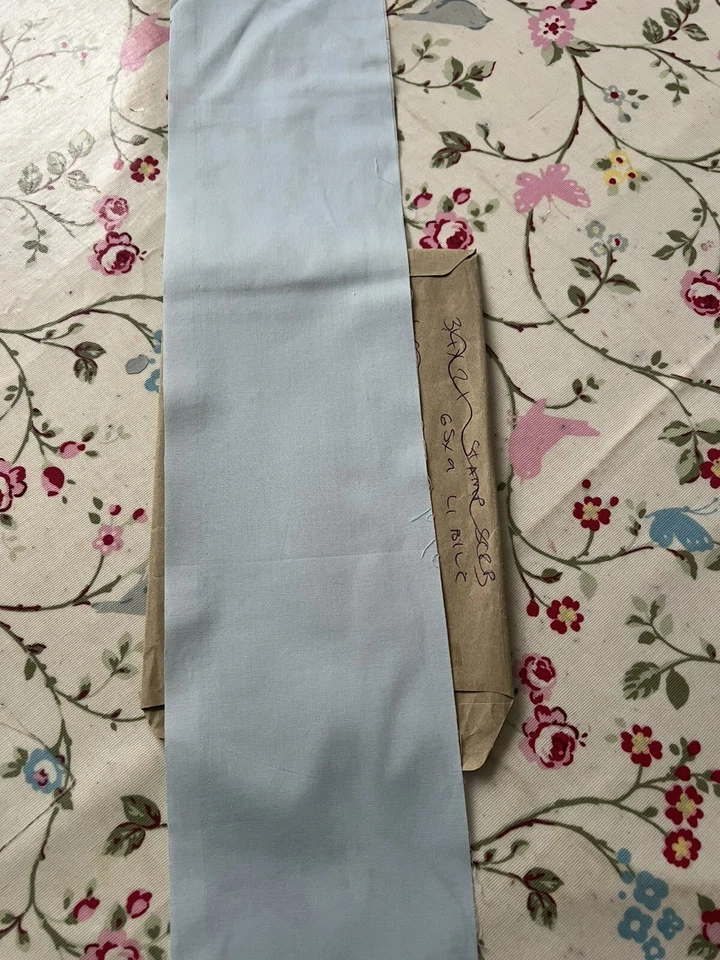 Fabric Remnant Patchwork Sewing Material Rose & Hubble Pale Blue Cotton 65x9cm - Image 1 of 1