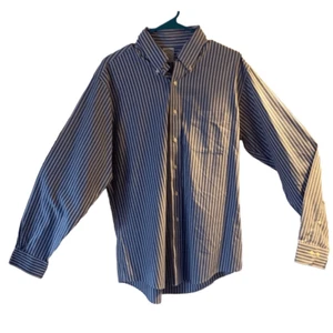 Pre Owned Men’s Brooks Brothers Long Sleeve Button Up Classic Pinst Sz 16 4/5 - Picture 1 of 11