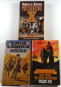 westerns 3 paperbacks Nelson Nye 1994 Robert J Horton 2004 Louis L'Amour 1984 - Picture 1 of 22