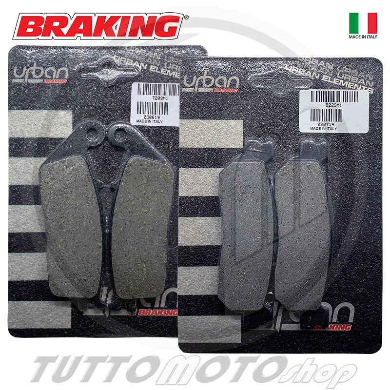 KIT PASTIGLIE FRENO YAMAHA X-MAX 250 2010 2011 2012 2013 ANT+ POST BRAKING XMAX - Immagine 1 di 1