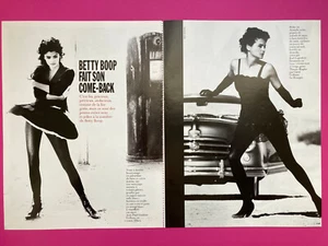 éditorial mode Helena Christensen Vogue Paris 1991 Article presse 90s vintage - Picture 1 of 3