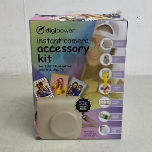 Kit d'accessoires pour appareil photo instantané DigiPower pour Fujifilm instax mini 9 & 7s, blanc