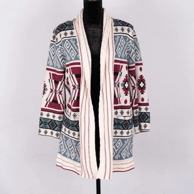 Forever 21 Southwestern Aztec Cardigan Sweater Women's MEDIUM Cozy Cabin Ranch - Image 1 of 4
