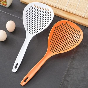 1Pcs Skimmer Food Straining Spoon Anti-scald Colander Strainer Plastic Spoon - Picture 1 of 14