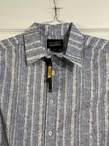 CAMISA CREMIEUX PREMIUM DENIM ELÁSTICA PARA HOMBRE MANGA CORTA ABOTONADA GRANDE NUEVA CON ETIQUETAS - Imagen 1 de 2