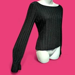 SUÉTER ACANALADO SUAVE SEDA Y CACHEMIR acogedor tranquilo jersey de lujo tejido top talla M 4H - Imagen 1 de 10