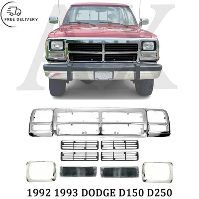 Para Dodge D150 D250 1992 1993 Rejilla Faro Puerta Señal Lámpara Conjunto 9 piezas Foto 1 de 4