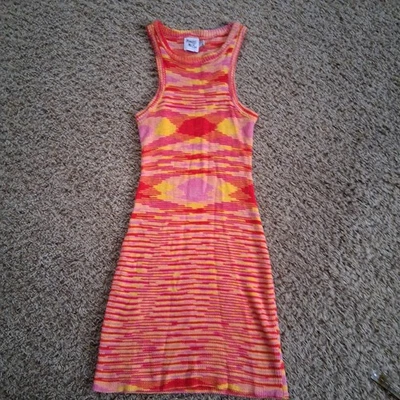 Vestido sin mangas Princesa Polly rojo naranja rosa amarillo tejido elástico ceñido al cuerpo para mujer talla 4 Foto 1 de 4