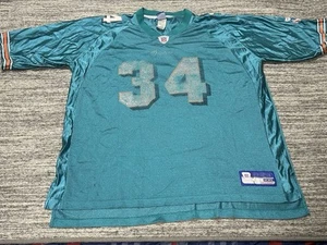 Vintage Reebok NFL Miami Dolphins Ricky Williams #34 Jersey Blue Men's 2XL XXL - Picture 1 of 17