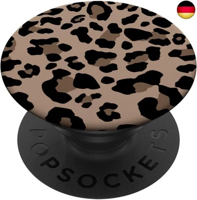 MARKE ANIMAL PRINT CUTE AND FUN Leopardenmuster stilvolles Gepardenmuster braun neutral beige PopSockets