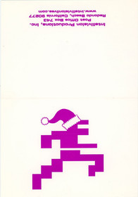 Intellivision Running Santa Xmas Holiday Cards