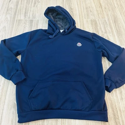 Sudadera con capucha forrada Moncler azul nave talla XL para hombre  Foto 1 de 4