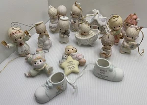 LOT OF 14 PRECIOUS MOMENTS AND ENESCO Christmas ORNAMENTS Figurines - Picture 1 of 10