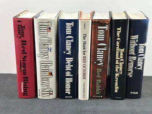 7 Tom Clancy 1st Edition Hardcovers - Rainbow Six, Red Storm, Hunt, + more - Picture 1 of 24