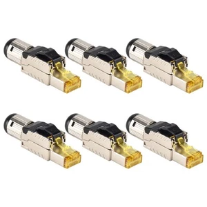 6-Pack Tool Shielded RJ45 8, Cat8 Field Termination Plug, Cat8 Connector,7532 - Afbeelding 1 van 7