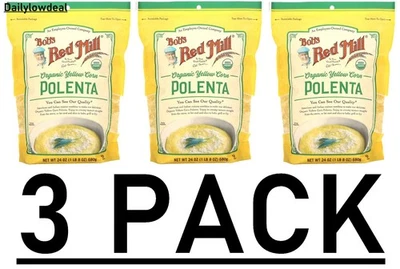 PACK DE 3 - Bob's Red Mill Polenta Maíz Amarillo Orgánico, 24 OZ Exp: 01/2027 Foto 1 de 4