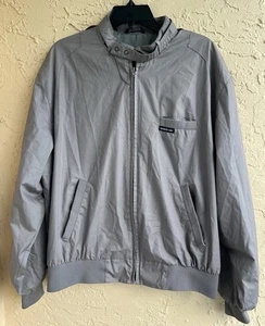 Members Only Vintage Bomber Jacket Khaki Tan Full Zip Windbreaker Men's Size L - Picture 1 of 14