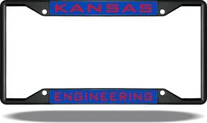 Marco de matrícula negro Kansas ENGINEERING - Imagen 1 de 1