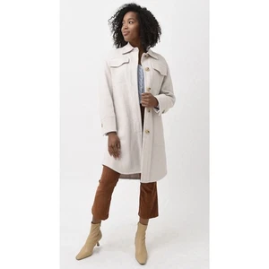 Vince Brushed Wool Shirt Coat $795 Medium The Vince Tag See Pics - Picture 1 of 8