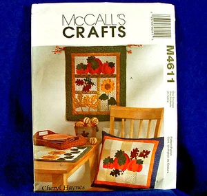 McCall's 4611 Craft Harvest Wandquilt Tischläufer Schnittmuster Vintage ungeschnitten - Bild 1 von 1