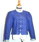 SALZBURGER / BLUE ~ COTTON Women Short AUSTRIA Riding Dress Suit Coat JACKET 8 S