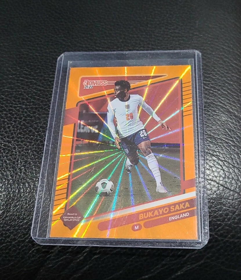 2021-22 Donruss Soccer Bukayo Saka Orange Laser Sp Parallel England 🔥 Arsenal