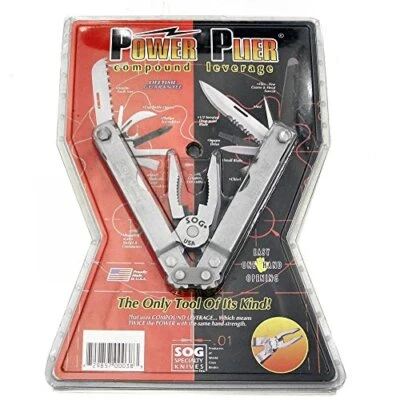 SOG Knives SOG38 SOG power pliers Stainless steel With cloth sheath Japan New - Image 1 of 3