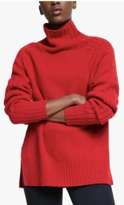 Suéter Polo Ralph Lauren Mujer Rojo Lana Mezcla Cachemira Cuello Alto Talla S, M $198 Foto 1 de 4